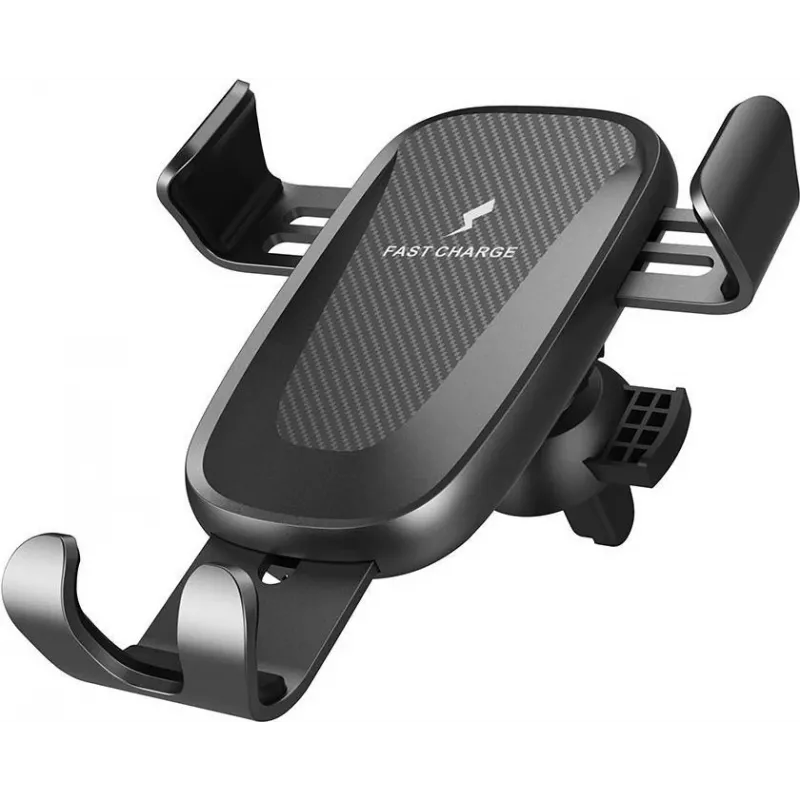 CYOO CY120792 Soporte de coche inalámbrico Qi 15W con función de carga, sujeción automática y giro de 360°