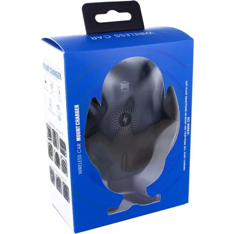CYOO CY120792 Soporte de coche inalámbrico Qi 15W con función de carga, sujeción automática y giro de 360°