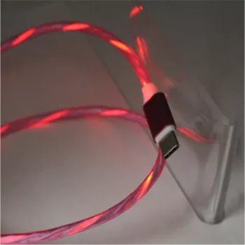 CYOO Cable USB-C Flow Light 1m rosa con efecto LED de flujo luminoso CY120984