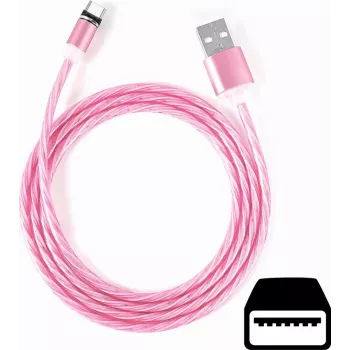 CYOO Cable de carga Micro-USB Flow Light 1m rosa con efecto de luz fluida CY121350
