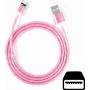 CYOO Cable de carga Micro-USB Flow Light 1m rosa con efecto de luz fluida CY121350