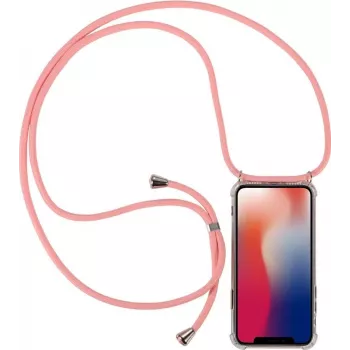 CYOO Funda con cadena y correa para Huawei P30 - Silicona rosa CY121035