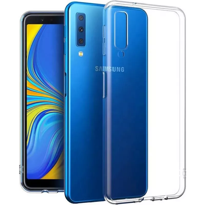CYOO Funda de silicona para Samsung Galaxy A7 (2018) SM-A750F - Ultrafina transparente