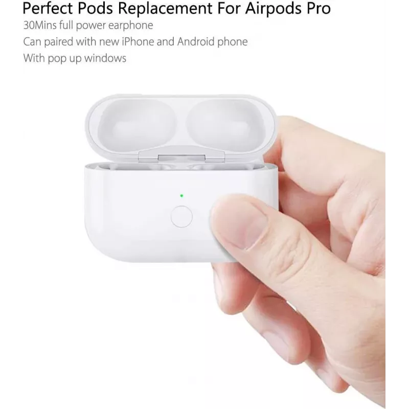CYOO funda de carga para Apple AirPods Pro (1.ª y 2.ª gen.), blanca, carga por cable e inalámbrica CY121780