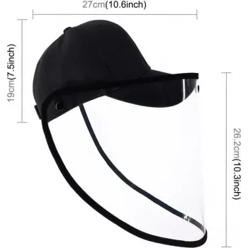 CYOO gorra de béisbol antipolución con pantalla facial transparente (CY121630)