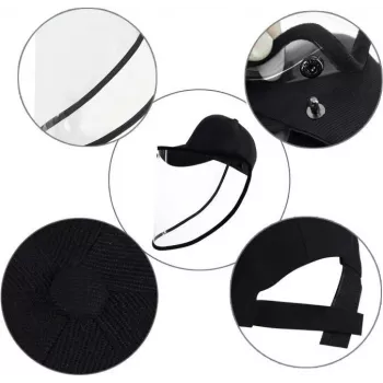 CYOO gorra de béisbol antipolución con pantalla facial transparente (CY121630)