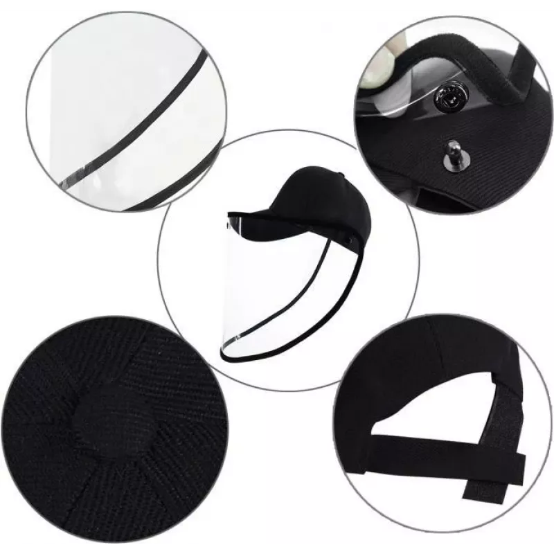 CYOO gorra de béisbol antipolución con pantalla facial transparente (CY121630)