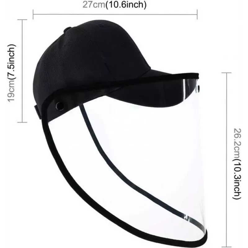 CYOO gorra de béisbol antipolución con pantalla facial transparente (CY121630)