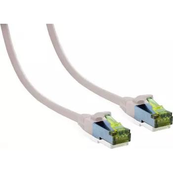IT-BUDGET latiguillo Premium Cat.6A con cable Cat.7, 600 MHz, libre de halógenos, PoE+, 10 Gbit, blanco, 1 m 90ITB6A7PK1W