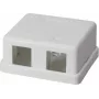 IT-BUDGET toma de datos de superficie para 2 módulos Keystone RJ45 - blanca 90ITBAKPG2P