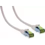 IT-BUDGET latiguillo Premium de cobre macizo Cat.6A con cable Cat.7 600 MHz libre de halógenos PoE+ 10 Gbps blanco 5 m (90ITB6A7PK5W)