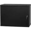 IT-BUDGET Armario de pared de 19 pulgadas, 3U, montaje vertical de profundidad variable, 180 mm de profundidad, profundidad de instalación máx. 300 mm, Negro 90ITBWV19VTV3S