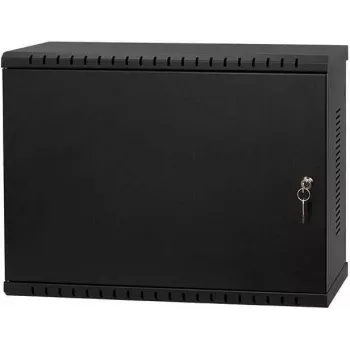 IT-BUDGET Armario de pared de 19 pulgadas, 3U, montaje vertical de profundidad variable, 180 mm de profundidad, profundidad de instalación máx. 300 mm, Negro 90ITBWV19VTV3S