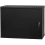 IT-BUDGET Armario de pared de 19 pulgadas, 3U, montaje vertical de profundidad variable, 180 mm de profundidad, profundidad de instalación máx. 300 mm, Negro 90ITBWV19VTV3S