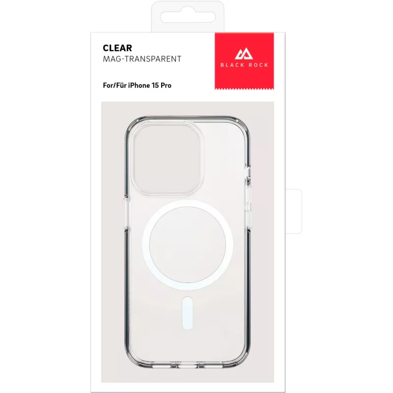 Black Rock Cover Mag Clear funda para Apple iPhone 15 Pro, transparente (00221270)