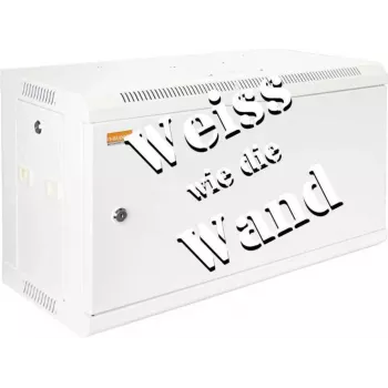 IT-BUDGET Rack de pared de 19 pulgadas SWA - 6U - 600x300 mm - Puerta de acero - Paneles laterales desmontables - Set de accesorios - Blanco puro (90ITB19WS663MW)