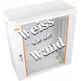 IT-BUDGET Rack de pared de 19 pulgadas SWA 12U 600x300mm con puerta de cristal, paneles laterales desmontables, Blanco puro 90ITB19WS1263GW