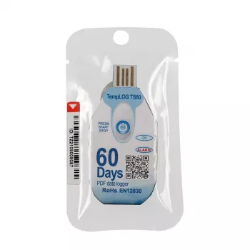 TFA Dostmann TempLOG Registrador de datos de temperatura desechable -30 a +60 °C, USB, IP67, 16.000 valores 31.1062.02