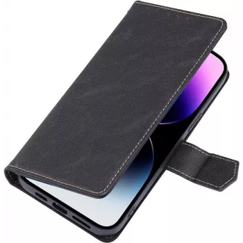 CYOO Funda cartera BookCase Premium para iPhone 14 Pro, negra CY122793