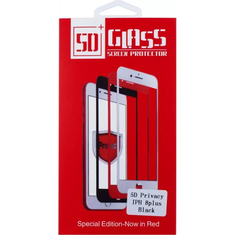 CYOO Privacy 5D Lámina protectora de pantalla de cristal templado para Apple iPhone 8 Plus – Negro