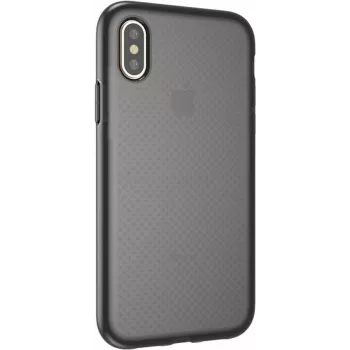 CYOO Dot Back Funda de silicona para Apple iPhone XS Max - Transparente/Negro