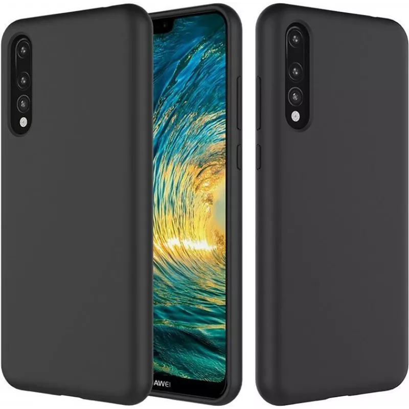 CYOO Funda de silicona líquida Premium para Huawei P20 Pro – Negro