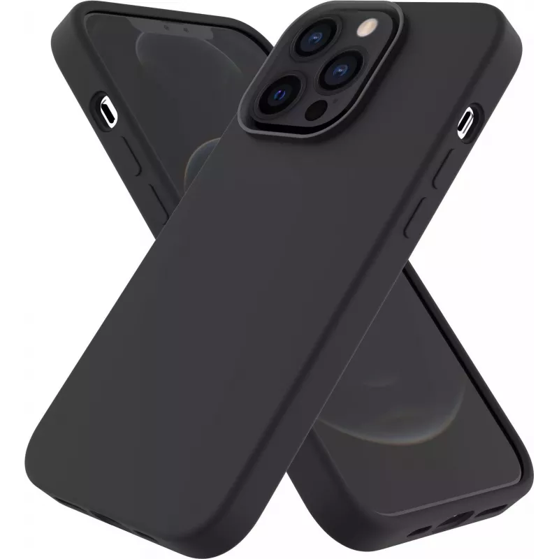 CYOO Funda de silicona líquida premium para Apple iPhone 14 Plus – negra CY122779
