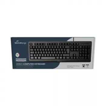 MediaRange MROS109-IT teclado QWERTY italiano USB 2.0 con cable, negro