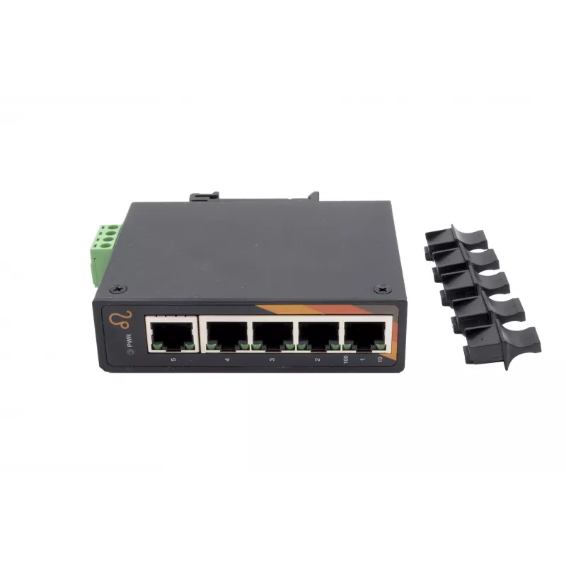EXSYS EX-6220 Switch Gigabit Ethernet de 5 puertos, no gestionable, 10/100/1000 Mbps, carcasa de metal