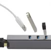 EXSYS EX-1133-N-3 Hub USB 3.2 Gen 1 con 3 conectores USB-A y Gigabit Ethernet (USB-C)