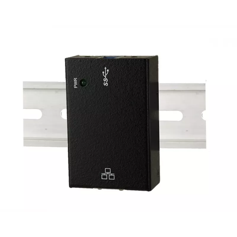 EXSYS EX-1321-WT Adaptador USB 3.2 Gen1 a Gigabit Ethernet con kit para carril DIN, carcasa de metal