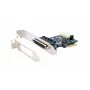 EXSYS EX-46022 Tarjeta PCIe 2S serie RS-232, cable Oktopus (chipset EXAR)