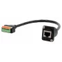 EXSYS EX-49161 Adaptador de conector hembra RJ45 tipo D a bloque de terminales de 8 pines con pulsador, CAT.5e, 20 cm