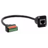 EXSYS EX-49161 Adaptador de conector hembra RJ45 tipo D a bloque de terminales de 8 pines con pulsador, CAT.5e, 20 cm