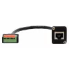 EXSYS EX-49161 Adaptador de conector hembra RJ45 tipo D a bloque de terminales de 8 pines con pulsador, CAT.5e, 20 cm
