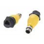 EXSYS EX-49524 Adaptador industrial de conector macho M12 D-Code de 4 pines a conector hembra RJ45, IP67, Fast Ethernet