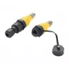 EXSYS EX-49524 Adaptador industrial de conector macho M12 D-Code de 4 pines a conector hembra RJ45, IP67, Fast Ethernet