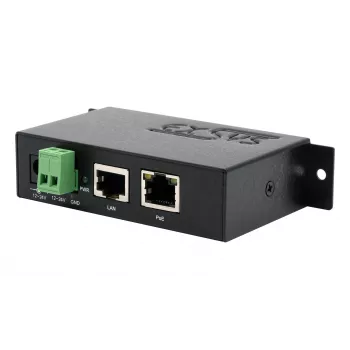 EXSYS EX-6007POE-WO Inyector PoE+ Gigabit, carcasa metálica, entrada 12-24V DC, sin fuente de alimentación
