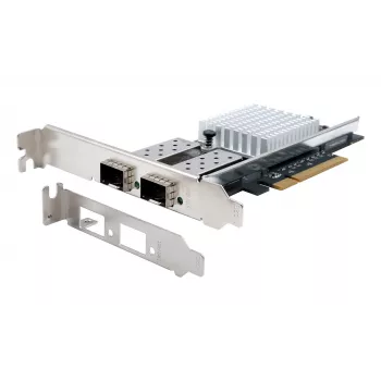 EXSYS Controlador de red Dual 10 Gigabit SFP+ PCIe x8, chipset Intel 82599ES EX-60232