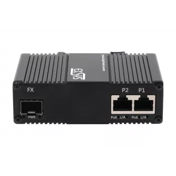 EXSYS EX-60344 Convertidor de medios PoE++ de 2 puertos 90W, SFP, -40°C a +80°C