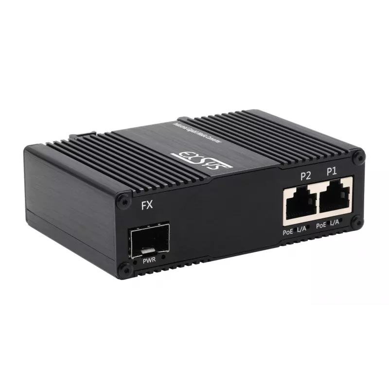 EXSYS EX-60344 Convertidor de medios PoE++ de 2 puertos 90W, SFP, -40°C a +80°C