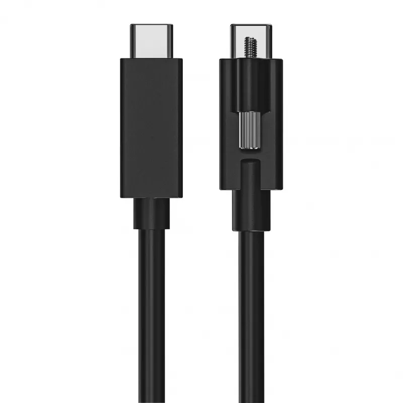 EXSYS Cable USB 3.2 Gen 2x1 USB-C 1m negro con seguro de tornillo individual (EX-K1595V-1.0)