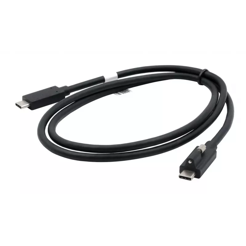EXSYS Cable USB 3.2 Gen 2x1 USB-C 1m negro con seguro de tornillo individual (EX-K1595V-1.0)