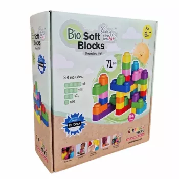 Gerardo's Toys Set de bloques blandos, 71 piezas, espuma EVA, Multicolor