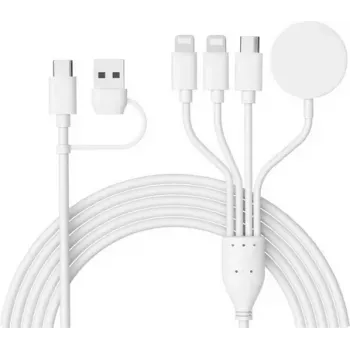 CYOO CY606 cable de carga múltiple 4-en-2 universal / USB-C / Watch – negro