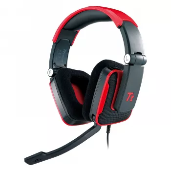 Thermaltake Tt eSPORTS SHOCK auriculares gaming - Royal Red, con cable 3,5 mm, over-ear, micrófono retráctil, plegables