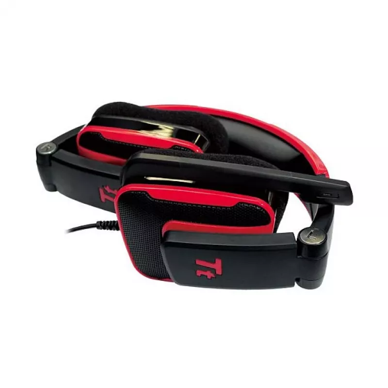 Thermaltake Tt eSPORTS SHOCK auriculares gaming - Royal Red, con cable 3,5 mm, over-ear, micrófono retráctil, plegables
