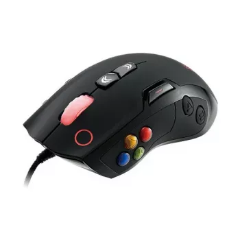 Thermaltake Tt eSPORTS VOLOS Ratón gaming láser, 8200 DPI, 14 botones, con cable, negro