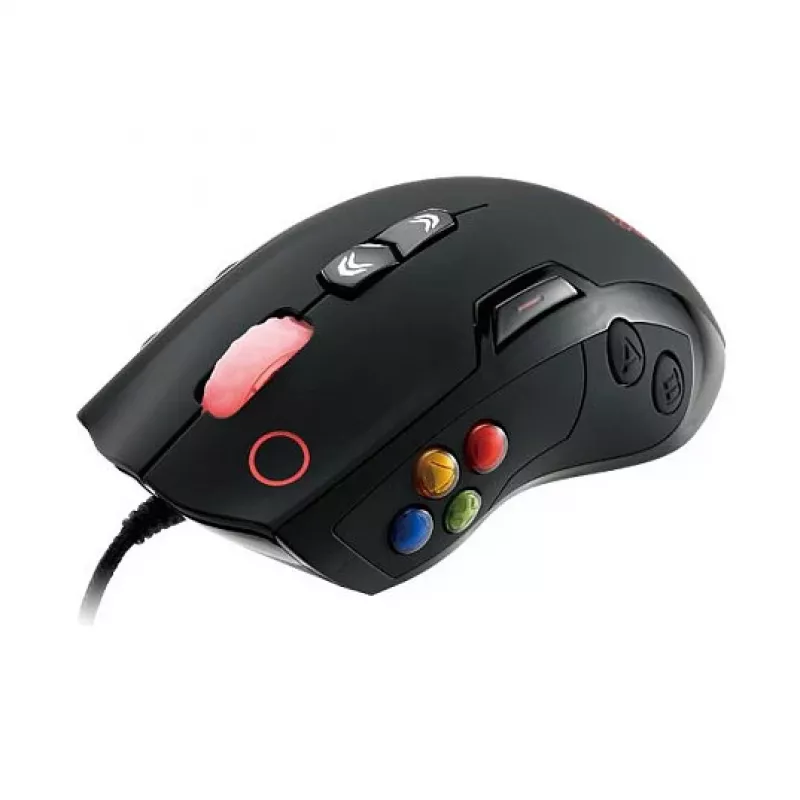Thermaltake Tt eSPORTS VOLOS Ratón gaming láser, 8200 DPI, 14 botones, con cable, negro