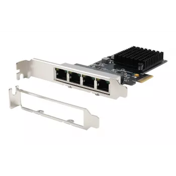 EXSYS EX-6083 tarjeta de red PCIe x4 Gigabit Ethernet 4 puertos Low-Profile